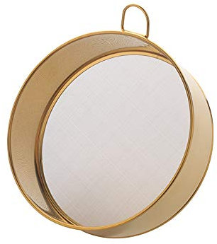 DOCBLACK Flour Sifter, Stainless Steel Small Flour Strainer, 80 Fine Mesh Sieve with Swivel Hanging Hook, for Baking, Decorating Pastries and Sifting Powder, Gold