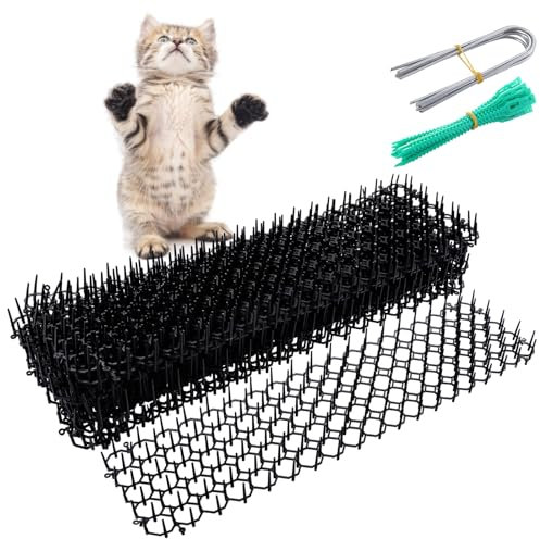 Aselected Anti-Cat Scat Mat with Spikes - Deterrent and Dig Stopper for Indoor/Outdoor Plants and Fences