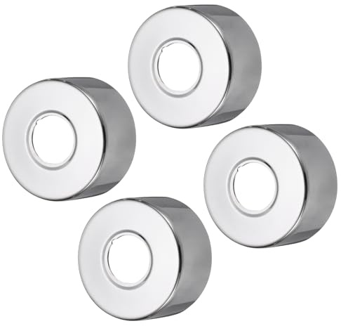 sourcing map Flangia per braccio doccia, diametro esterno 66 mm, in acciaio inox, piastre di copertura rotonde per tubi dell'acqua di diametro 25 mm, accessori decorativi, colore argento