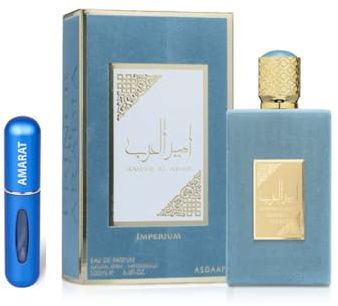 Perfume Ameer Al Arab Imperium Original 100ML, Perfume Árabe Unisex de Larga Duración, Eau de Parfum Importado desde Dubái, Incluye Atomizador Recargable 5ML, Fragancia Floral y Dulce (Imperium)