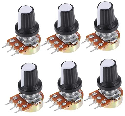 BELLIFFY 10stücke Drehpotentiometer Ohm Linear Taper Mit Schalter Einstellpotentiometer Für Industrielle Steuerungssysteme Platzsparend Und Einfach Zu Bedienen