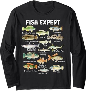 Fish Expert Graphic Herren Kleinkind Jungen Angelbekleidung Kinder Langarmshirt