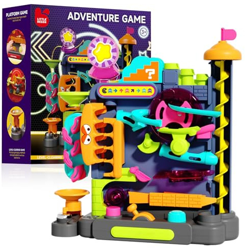 Beria Marble Run Toys for Kids 4-8 Year Old: Marble Runs Toy Vertical Obstacle Track Educational STEM Toys Gifts for Age 4 5 6 7 8 Years Old Boys Presents Indoor Coordination Puzzle Games