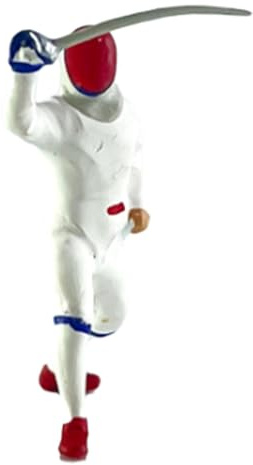 MotiveTech 1/64 Maßstab Modell Figur Mini Fechten Puppe Modell Landschaft Dekor Kreative Szene Requisiten Harz Figur Tiny Menschen, Verteidigung Weiß