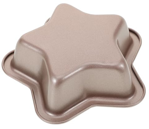 LOLIPPYY Stampo Per Torta a Forma Di Stella Dorata 10 Cm in Acciaio Al Carbonio Rivestimento Antiaderente Ptfe Per Dolci Fatti in Casa, Forno Domestico e Preparazioni Regalo