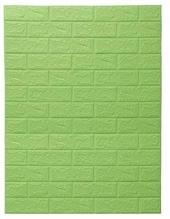 Panneaux Muraux 3d, 3d Wall Papier peint auto-adhésif 3D en mousse Antique, 70cm, décoration brique, Uso apto para salon et chambre à coucher, autocollant mural 3d étanche(Green,70CM X 10M)