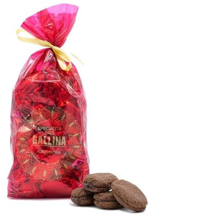 Specialità Baci di Gallina - Baci di Dama Piemontesi al Cacao Biscotti Cioccolato Artigianali - Dolci Pasticceria Artigianale con Nocciole Piemontesi, Cacao e Cioccolato Fondente (480g)