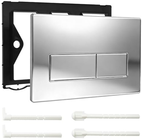 SOARFLY Placa de descarga WC de doble descarga, placa de accionamiento compatible con GEBERIT SIGMA01/20/21/30 UP300/320, placa de repuesto 115.770.11.5, dimensioni 243×163mm, cromo | Compatible con Geberit SIGMA01/20/21/30 UP300/320 placa de repuesto 115.770.11.5 (plata anodizada)