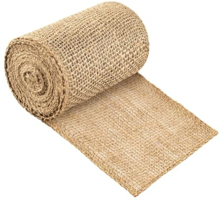 MeevrgR Natürliche Jute, Baumwickel, 6 m lang, für den Winter, Pflanzenschutz gegen Wind, Frost, Regen, Schnee, 4 Größen, 12,9 cm, 15,9 cm, 20,9 cm, 30,8 cm breit
