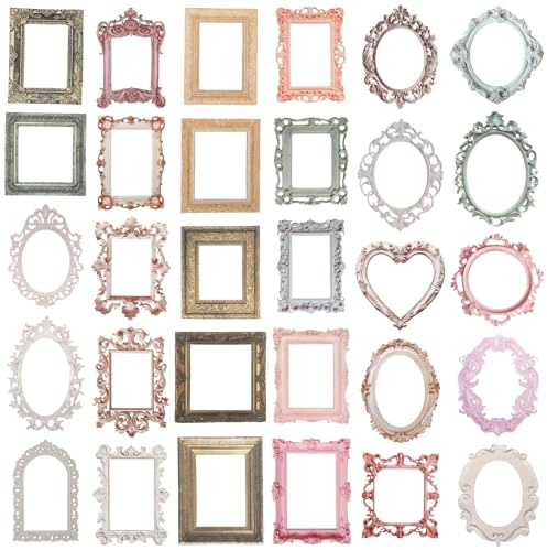 100 Stück Fensterrahmen Ausschnitte Papier 40 Selbstklebend Vintage Rahmen Dekorative Aufkleber Und 60 Scrapbook-Rahmen Karten Mini Bilderrahmen Journaling Scrapbooking Zubehör Für DIY Junk Journal