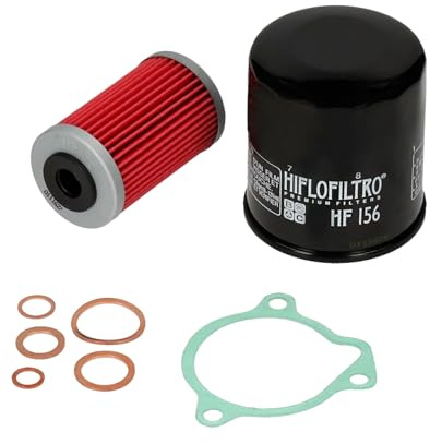 kmx24 Ölfilter Kit – passt an KTM LC4 400 620 625 640 660 EXC Competition Adventure Duke SMC SXC EGS Enduro, LSE, Supermoto Modelle 1995-2007 – Motorrad Ölfilter Set – mit Dichtungen