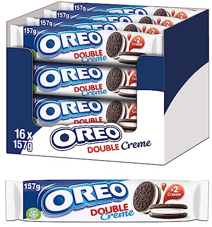 OREO Double Kakaokekse mit doppelter Crèmefüllung mit Vanillegeschmack - Vorratspack zum Teilen - 16 x 157g