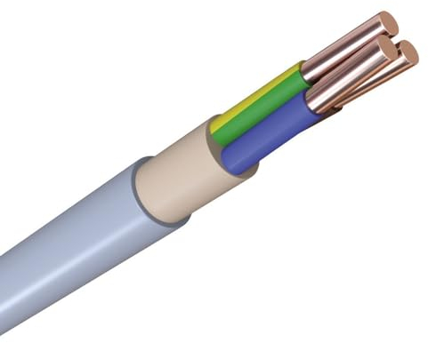 WITTKOWARE NYM-J Mantelleitung (Elektro Installationskabel), Mantelfarbe grau, 3x2,5mm², Kabellänge 100m
