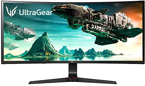 LG 34GL750-B Ultragear Gaming Monitor 34 21: 9 Curved Wfhd (2560 X 1080) IPS Display, 144Hz Refresh Rate, NVIDIA G-SYNC Compatible, Adaptive-Sync Technology, HDR10, 144Hz Refresh Rate - Black
