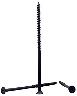 (paket med 20 st) svart fosfat kolstål 4,8 x 130 mm träskruvar, Phillips Bugle Head, spånskivor fästelement (20, 4,8 x 130 mm)