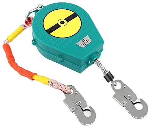 Aocay Self Retracting Lifeline Cable, Fall Protection Device Retractable Tool Lanyard for Harness, Fall Arrester Positioning Lanyard for Roofing Construction Scaffold, Load: 150kg