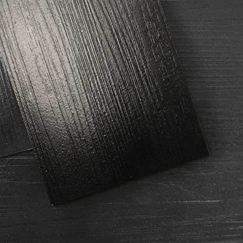 Art3d PVC-Bodenbelag 36 Stück Selbstklebende Bodenfliese 5 m² Fliesen DIY Vinyl Holzdielen Wasserdichter Dielenboden Holzoptik Gewaschen Starre Oberfläche Harter Kern Schwarz