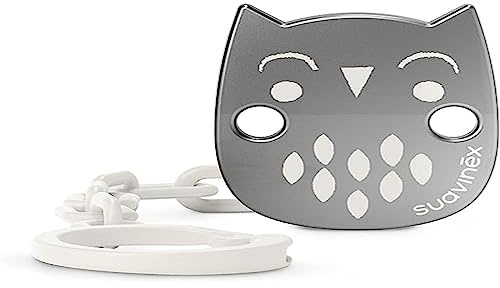 Suavinex, nappkedja, nappband, för spädbarn + 0 månader, silvermetallic-effekt smycken nappkedja, Bonhomia, färg grön
