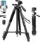 JOILCAN Treppiede Smartphone 137cm, Estensibile Treppiede Leggero Alluminio con Telecomando Senza Fili e Supporto Telefonico, compatibile con iPhone/Samsung/Huawei/Piccola Fotocamera
