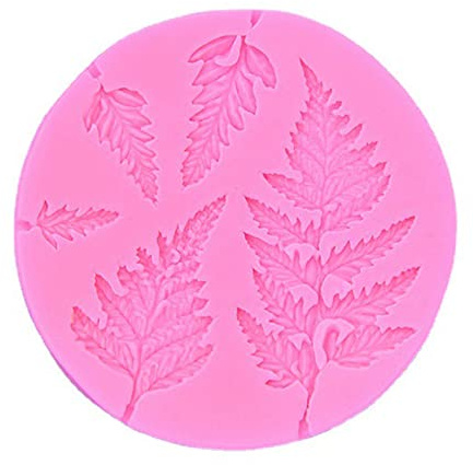 Blätter Silikon Fondant Form Silikon Farn Blätter Kuchen Dekorieren Form Langlebig 3D Blume Zuckerguss Formen für Wachs Schmelzen Kuchen Dekorieren Backen Seife Süßigkeiten Gelee Zuckerwaren
