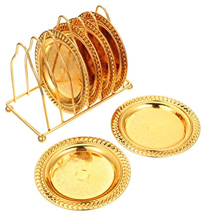 Zerodeko Elegant Coffee Coasters for Kitchen Gadget Storage Made of Iron Material for Serving Snacks and Drinks at Home Restaurant