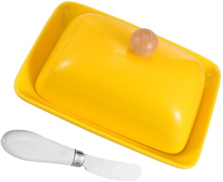 PRETYZOOM Butterbehälter Aus Keramik Mit Deckel Schale Zur Aufbewahrung Von Butter Und Desserts Für Küche Und Zuhause Bruchfest Und Wiederverwendbar