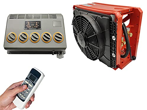 Rv Acondicionador de Aire Eléctrico 24V Aire Acondicionado Frío Split de Aire Acondicionado Para Coches de Automóviles Excavadora Tractor Camión de Remolque Industrial Universal