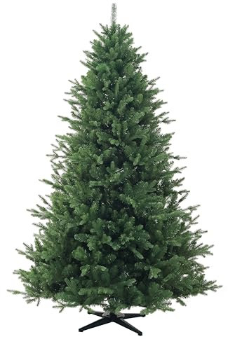 RS Trade 24019 120 cm Pop-Up Schnellaufbau Weihnachtsbaum (Ø ca. 86 cm) PE/PVC künstlich mit 979 Spitzen, schwer entflammbar, unechter Tannenbaum inkl. Christbaum Ständer aus Metall