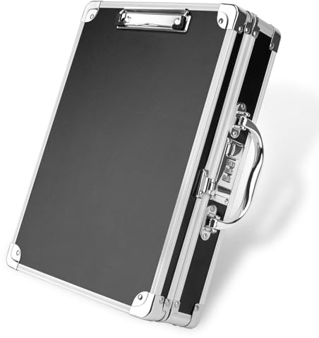 Pechor Klemmbrett A4 Ordner Klemmbrettmappe mit Deckel Metallplatten mit dicken taschen aus aluminium und aufbereitung sollen dort eine maximale sicherheitskapazität speichern