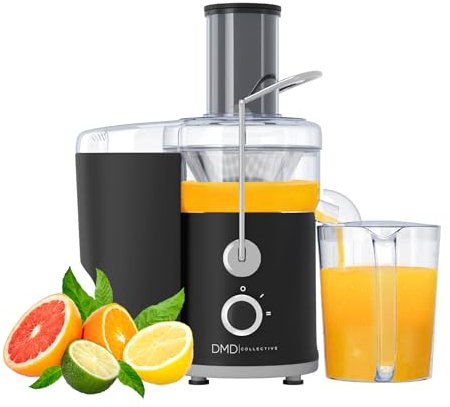 DMD Collective – Power Juicer, Max Power 600W Juicer Machines with Anti-drip & Anti-slip Function, Juicers Whole Fruit and Vegetable with 3-Inch Wide Mouth Food Chute, Easy to Clean