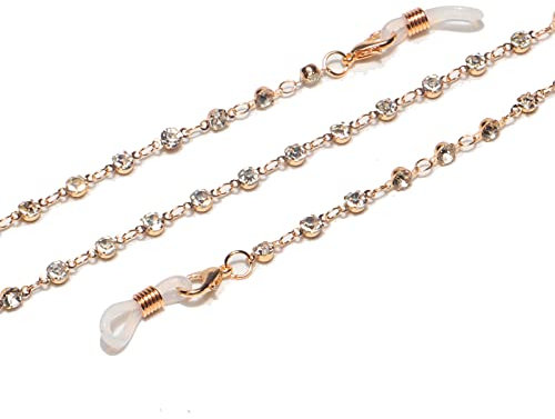 Glänzende Strass-Brillenkette, Umhängeband, bunte Perlen, Brillen-Halskette, Kordel