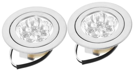 HOMOCONO 2pcs Led Range Hood Light Bulbs Cold Kitchen Light Replacement Round Design Easy to Install for Stove Hood Lighting Appliance