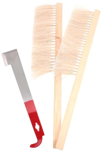 HAKIDZEL 1set Beekeeping Tool Scraper and Beehive Brush Lightweight and Sturdy Hive Brush for Efficient Beekeeping for Apiary Enthusiasts