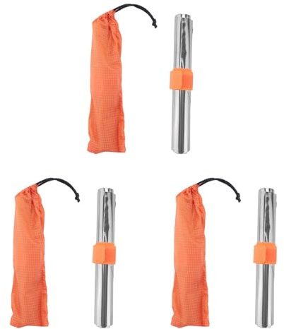 GNURBDILFO Estufa de camping de titanio puro 3 protectores contra el viento, estufa de camping, pantalla de viento, estufa de gas al aire libre, parabrisas a prueba de viento, 15 cm