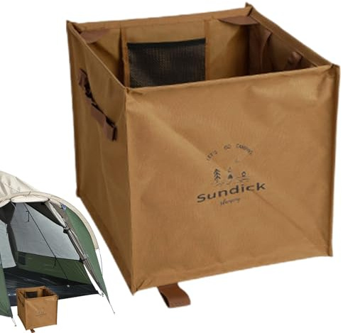 Bin de basura al aire libre plegable - Contenedor de desechos cuadrados