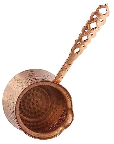 CONGARTENO Cafetière Turque Rétro Cuivré Multi Résistante Chaleur Adaptée Plaques Induction pour Préparer Café et Boissons Chaudes