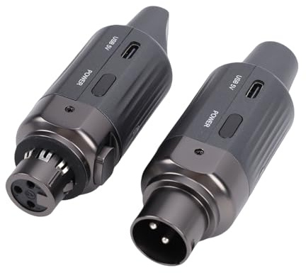 Greensen Système de Microphone sans Fil, émetteur et Récepteur de Microphone sans Fil UHF 7 Canaux avec Batterie 800mAh, pour Système PA Micro Dynamique, Scène et Performances