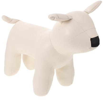 FONDOTIN Hunde Schaufensterpuppe aus PU Leder 42 X 29 X 14,5cm Stabiler Kleiderständer für Haustierbekleidung und Produktpräsentation