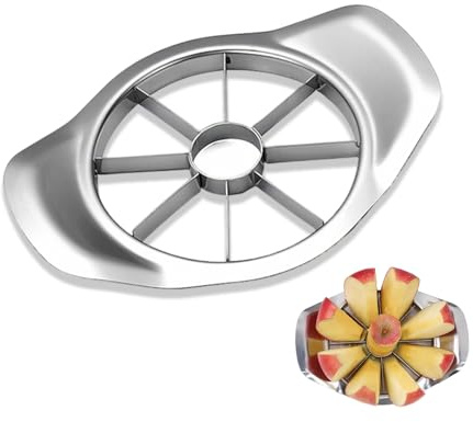 Stainless Steel Apple Slicer & Corer, 8-Slice Apple Cutter Wedger, Heavy Duty Fruit Divider for Apples & Pears, Kitchen Gadget for Home Use