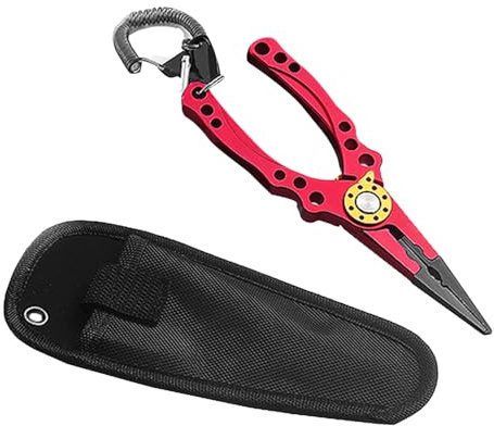 Bezijhr Pinces De Pêche Portables | Outil De Décrochage des Leurres De Pêche,Pinces À Dégorger Et Anneaux Brisés - pour en Eau Salée et Douce, au Large et Côtier, Traîne, Lancer, Camping