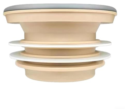 Hosrivae Guarnizione ad anello di tenuta per WC, flangia in gomma per tubo di scarico, a prova di perdite, per riparazione bagno standard, marrone (2° piano)