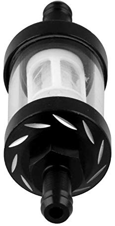 Motorrad Kraftstofffilter, Ölfilter, Benzinfilter, Aluminium Gas Heizölfilter, für Motorrad ATV Dirt Pit Bike Moto Scooter Offroad-Motorräder,Schwarz