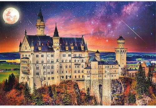 2000 Teile, Impossible Puzzle, (Schloss Neuschwanstein, Deutschland) Geschicklichkeitsspiel für die ganze Familie, farbenfrohes Legespiel, Erwachsenenpuzzle ab 14 Jahren, als Ostergeschenk 70X100cm（2