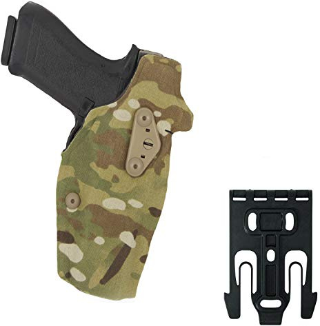 SAFARILAND® 6354DOMS19 RDS ALS Holsterkorpus (mit QLS-Gabel MS19), STX/Cordura® / Ranger Green, rechts, Glock 17,22 (Gen 3-4)