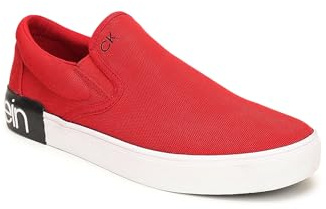 Calvin Klein Men's Ryor Sneaker, Chili Pepper Red Canvas 600, 7 UK