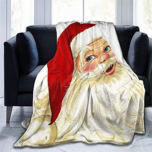 Boceoey Weihnachts Weihnachtsmann Kuscheldecke Flauschig Decke Sofa Flanell Fleecedecke, Weich und Warme Decken als Sofadecke Wohndecke Couchdecke Tagesdecke, Leichte Decke 150x200 cm