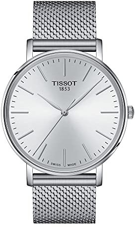 Tissot Men Analog Quartz Watch with Stainless Steel Strap T1434101101100