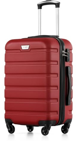 COOLIFE 20 Inch Carry On Suitcase for EasyJet, ABS+PC, Hardshell, Durable | Cabin Luggage with 360°Rubber Spinner Wheels, YKK Zipper, Telescopic Handle, TSA Lock, Lightweight Travel Suitcase for flight