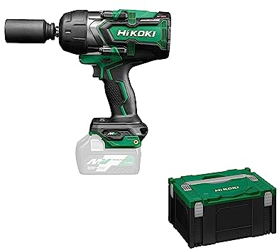 HIKOKI Akku Schlagschrauber WR36DGW2Z, Bolzen und Muttern: M12-M33 (36V, Brushless, Max. Lösemoment: 2000 Nm, Werkzeugaufnahme: 1/2 Zoll Außenvierkant, Schlagschrauben) Lieferumfang: 1 HSCIII Koffer