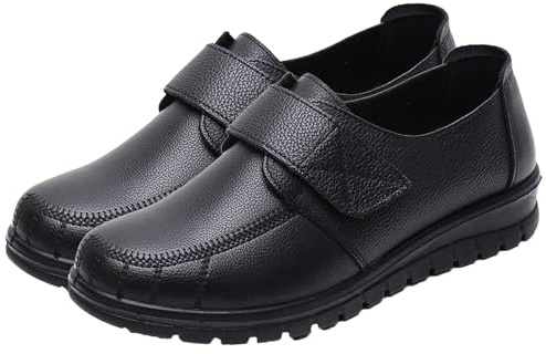 AEHO Chaussure Diabetique Femmes Chaussures Femmes Extra Large Chaussures de DiabéTiques œDèMe pour Homme Marche Baskets Plate-Forme,Noir,39/245mm